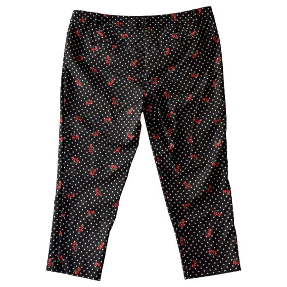 Liz Claiborne Polka Dot Floral Chino Pants 14P Career Stretch - Picture 4 of 4